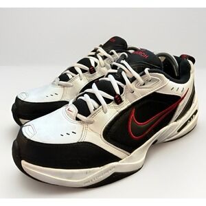 Nike Air Monarch IV‎ Men's Size 10 4E Training Shoes White Black Red 416355-101